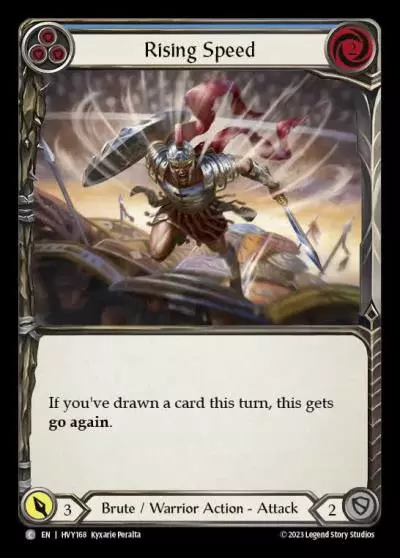 Rising Speed BLUE HVY168 - Heavy Hitters - Flesh and blood card