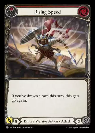 Rising Speed RED OLA009 - Olympia - Heavy Hitters Blitz Deck - Flesh and blood card