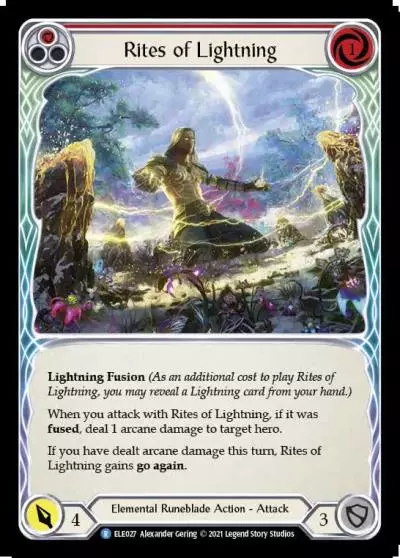 Rites of Lightning RED BRI027 - Briar - Blitz Deck - Flesh and blood card