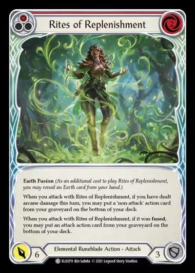 Rites of Replenishment RED ELE079 - Tales of Aria - Flesh and blood card
