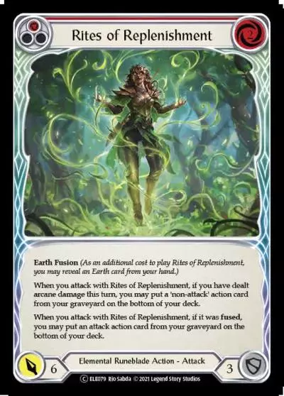 Rites of Replenishment RED U-ELE079-RF - Tales of Aria - Unlimited - Flesh and blood card