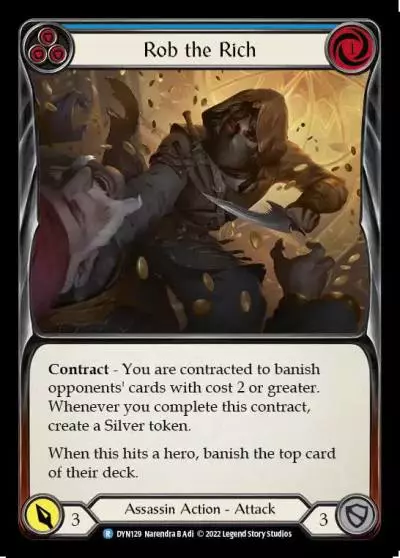 Rob the Rich BLUE DYN129 - Dynasty - Flesh and blood card