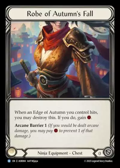 Robe of Autumn's Fall ASR004-RF - Armory Deck - Ira, Scarlet Revenger - Flesh and blood card