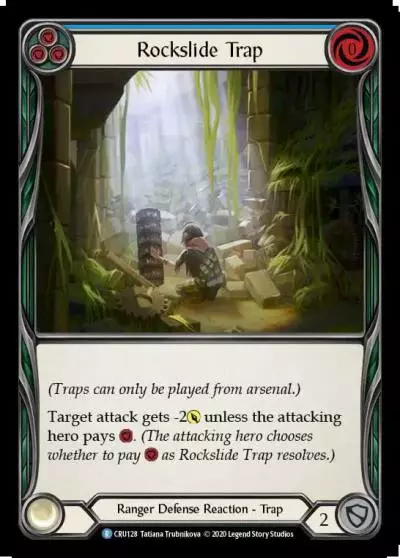 Rockslide Trap BLUE CRU128 - Crucible of War - Flesh and blood card
