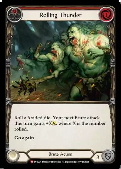 Rolling Thunder RED EVR004 - Everfest - Flesh and blood card