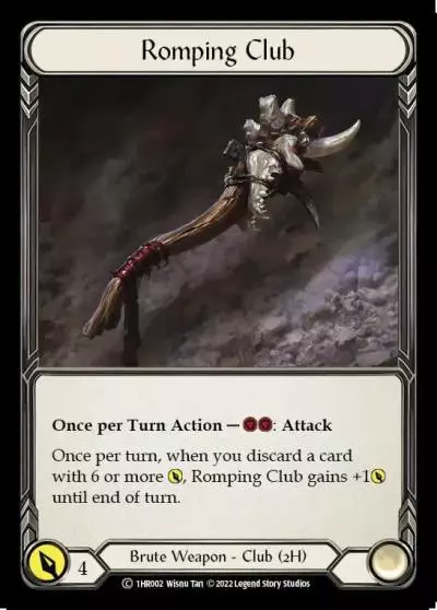 Romping Club 1HR002 - Rhinar - Blitz Deck - Flesh and blood card