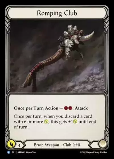 Romping Club ARR002 - Armory Deck - Rhinar, Reckless Rampage - Flesh and blood card