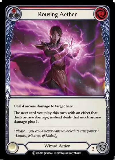 Rousing Aether RED U-CRU171-RF - Crucible of War - Unlimited - Flesh and blood card