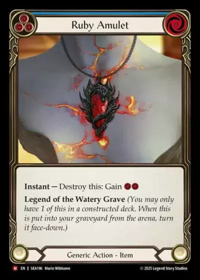 Ruby Amulet BLUE SEA196 - High Seas - Flesh and blood card
