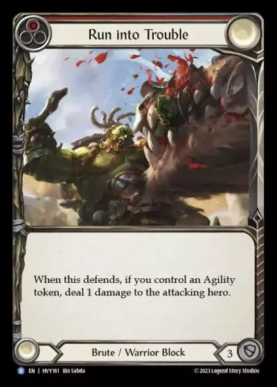 Run into Trouble RED HVY161 - Heavy Hitters - Flesh and blood card