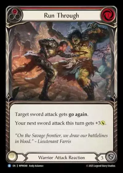 Run Through MPW048 - Mastery Pack Warrior - Flesh and blood card