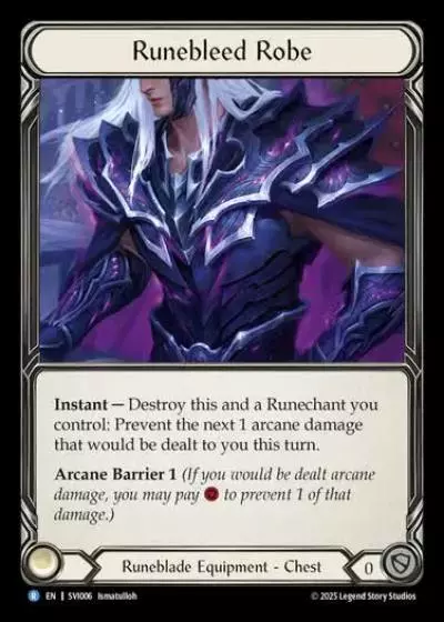 Runebleed Robe SVI006 - Silver Age Chapter 1 - Viserai - Flesh and blood card