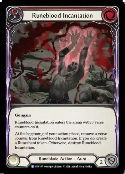 Runeblood Incantation RED EVR107 - Everfest - Flesh and blood card