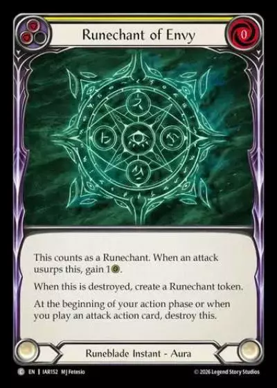Runechant of Envy IAR152 - Usurp the Shadow Throne - Flesh and blood card