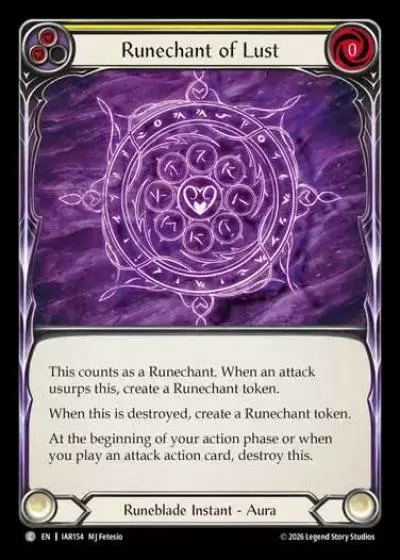 Runechant of Lust IAR154 - Usurp the Shadow Throne - Flesh and blood card