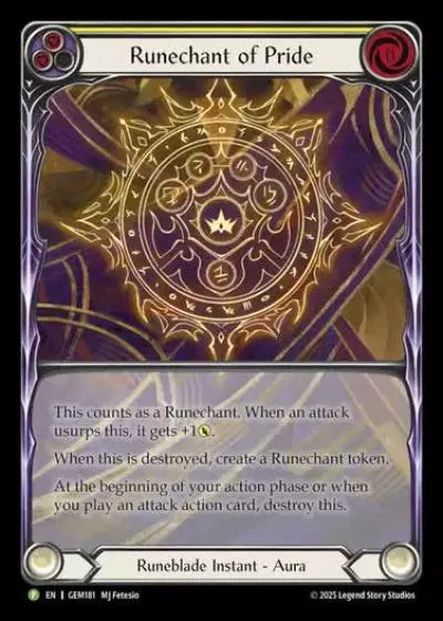 Runechant of Pride GEM181-RF - GEM - Pack 5 - Flesh and blood card