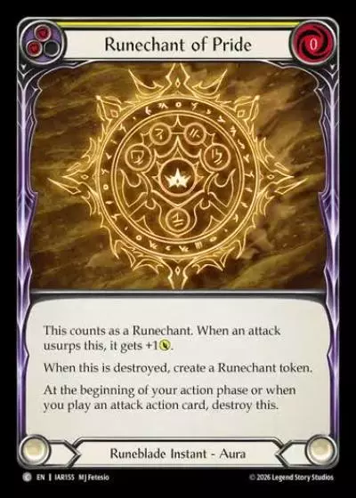 Runechant of Pride IAR155 - Usurp the Shadow Throne - Flesh and blood card