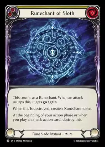 Runechant of Sloth IAR156 - Usurp the Shadow Throne - Flesh and blood card
