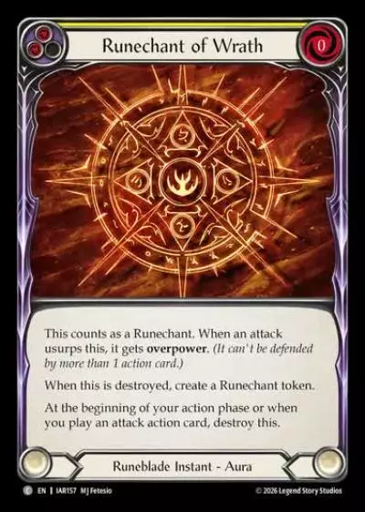 Runechant of Wrath IAR157 - Usurp the Shadow Throne - Flesh and blood card