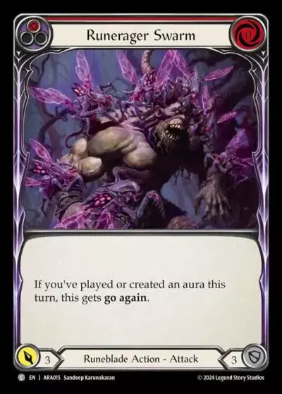 Runerager Swarm RED AUA015 - Rosetta Blitz Deck - Aurora - Flesh and blood card