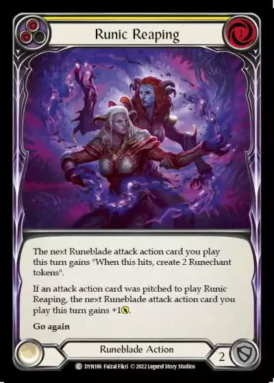 Runic Reaping YELLOW DYN186 - Dynasty - Flesh and blood card