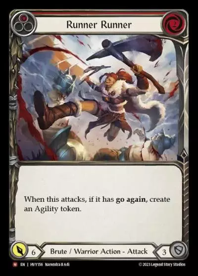 Runner Runner RED HVY156 - Heavy Hitters - Flesh and blood card