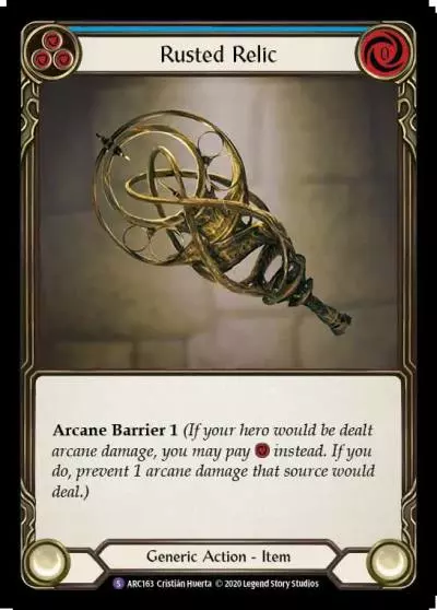 Rusted Relic BLUE U-ARC163-RF - Arcane Rising - Unlimited - Flesh and blood card