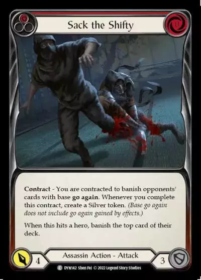 Sack the Shifty RED DYN142 - Dynasty - Flesh and blood card