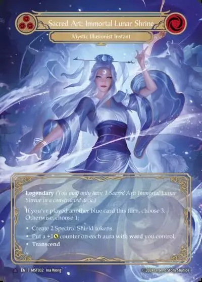 Sacred Art: Immortal Lunar Shrine BLUE MST032-MV - Part the Mistveil - Flesh and blood card