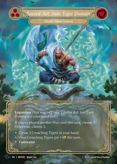 Sacred Art: Jade Tiger Domain BLUE MST053-MV - Part the Mistveil - Flesh and blood card