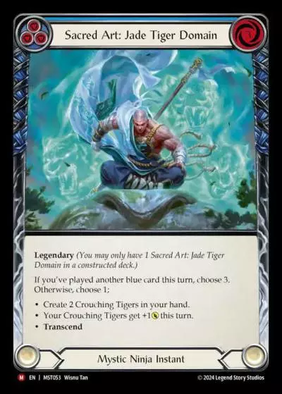 Sacred Art: Jade Tiger Domain BLUE MST053 - Part the Mistveil - Flesh and blood card