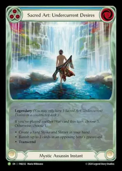 Sacred Art: Undercurrent Desires BLUE FAB232-RF - Calling - Part the Mistveil - Flesh and blood card
