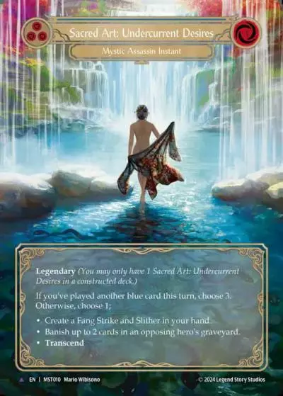 Sacred Art: Undercurrent Desires BLUE MST010-MV - Part the Mistveil - Flesh and blood card
