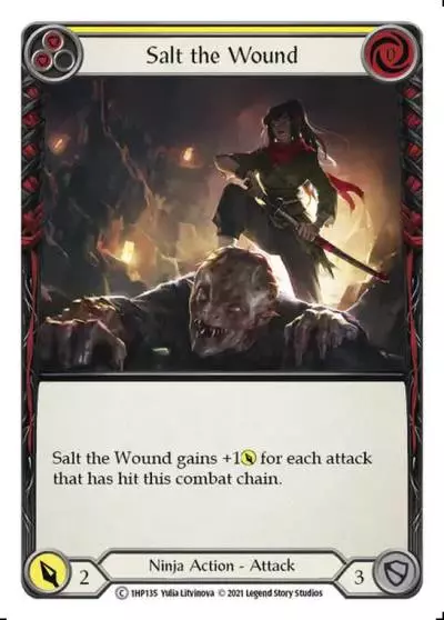 Salt the Wound YELLOW 1HP135 - History Pack 1 - Flesh and blood card