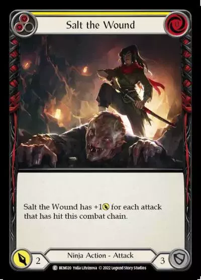 Salt the Wound YELLOW BEN020 - Benji - Blitz Deck - Flesh and blood card