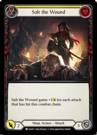 Salt the Wound YELLOW I-CRU073 - Ira Welcome Deck (2020) - Flesh and blood card