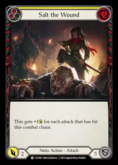 Salt the Wound YELLOW TCC096 - Round the Table: TCC x LSS - Flesh and blood card