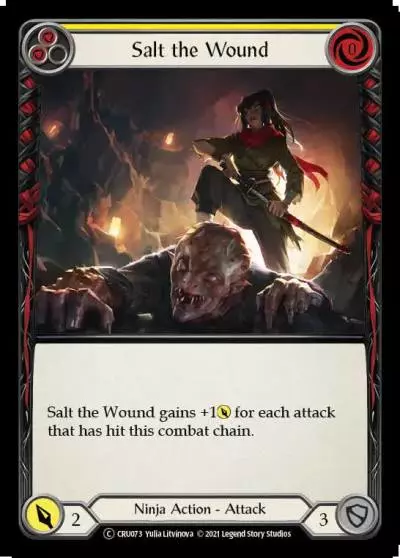 Salt the Wound YELLOW U-CRU073-RF - Crucible of War - Unlimited - Flesh and blood card
