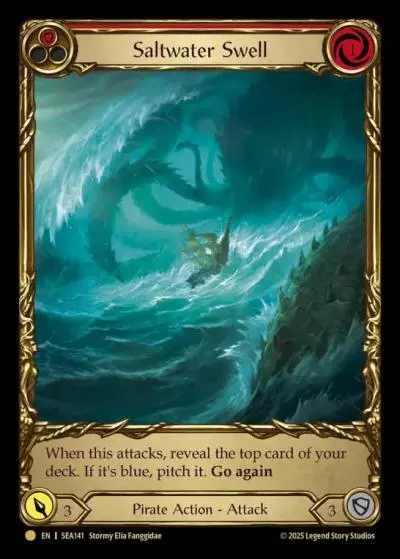 Saltwater Swell RED SEA141-TP - High Seas - Treasure Pack - Flesh and blood card