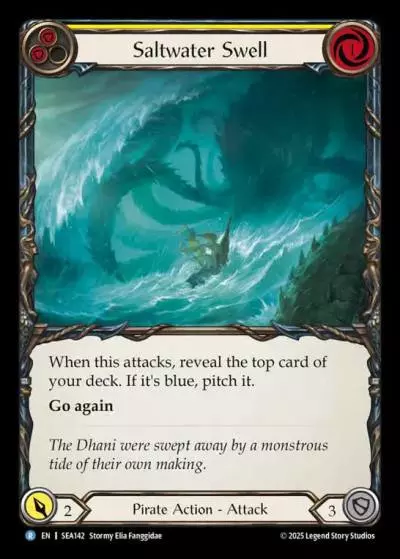 Saltwater Swell YELLOW SEA142 - High Seas - Flesh and blood card