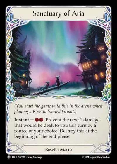 Sanctuary of Aria OSC028 - Rosetta Blitz Deck - Oscilio - Flesh and blood card