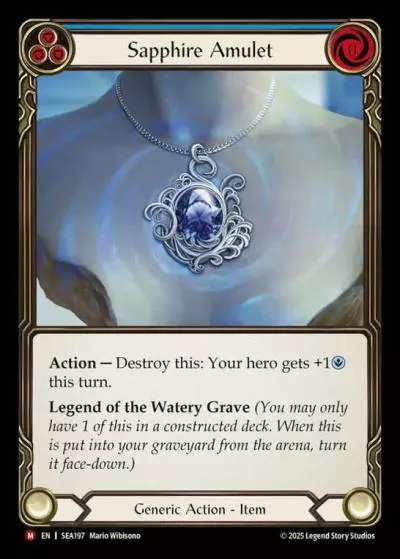 Sapphire Amulet BLUE SEA197 - High Seas - Flesh and blood card