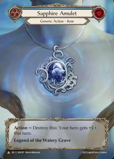 Sapphire Amulet BLUE SEA197-TP - High Seas - Treasure Pack - Flesh and blood card