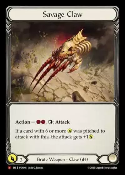 Savage Claw PEN001 - Compendium of Rathe - Flesh and blood card