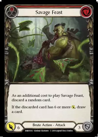 Savage Feast RED RNR010 - Rhinar, Reckless Rampage - Hero Deck - Flesh and blood card