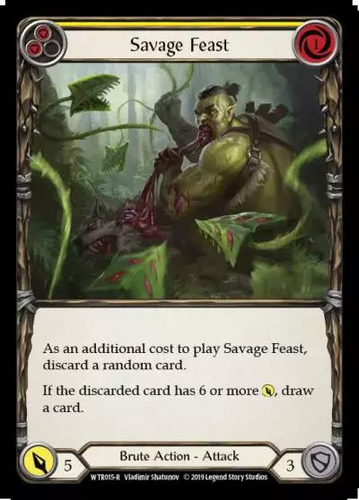 Savage Feast YELLOW WTR015 - Welcome to Rathe - Flesh and blood card