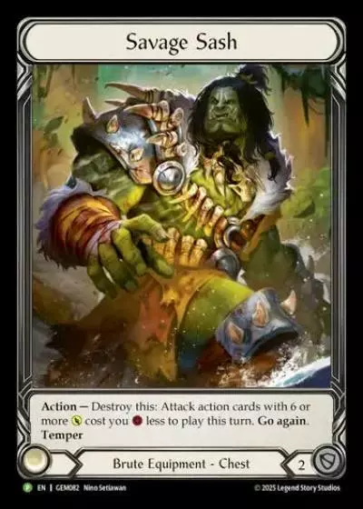 Savage Sash GEM082-RF - GEM - Pack 3 - Flesh and blood card