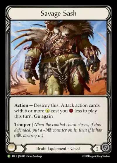 Savage Sash JDG040-CF - Judge Pack 6 - Flesh and blood card