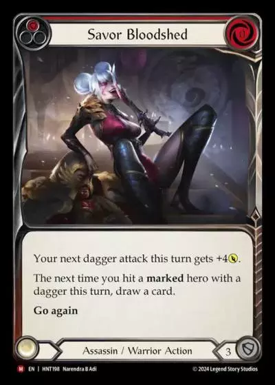 Savor Bloodshed RED HNT198 - The Hunted - Flesh and blood card