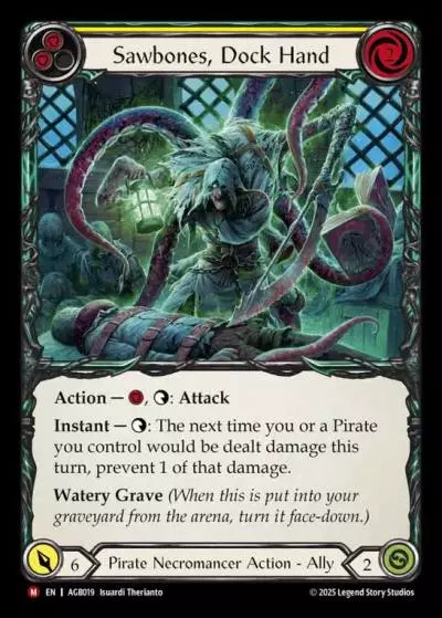 Sawbones, Dockhand YELLOW AGB019 - Armory Deck - Gravy Bones - Flesh and blood card